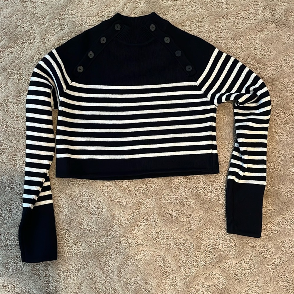 NWOT Zara Woman Studio 100% Wool Nautical Sweater Size M/L